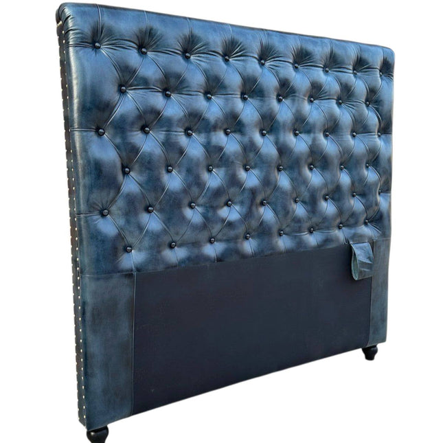 Dallington Leather Chesterfield Headboard ☆ Grey
