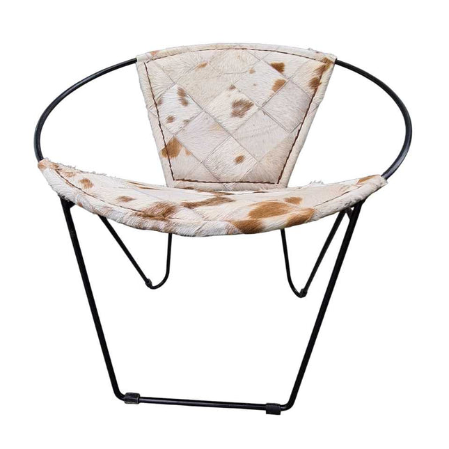 Dallas Hair on leather Chair