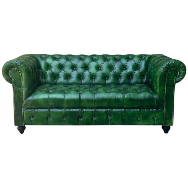 Oxford leather Chesterfield Sofa ☆ Green