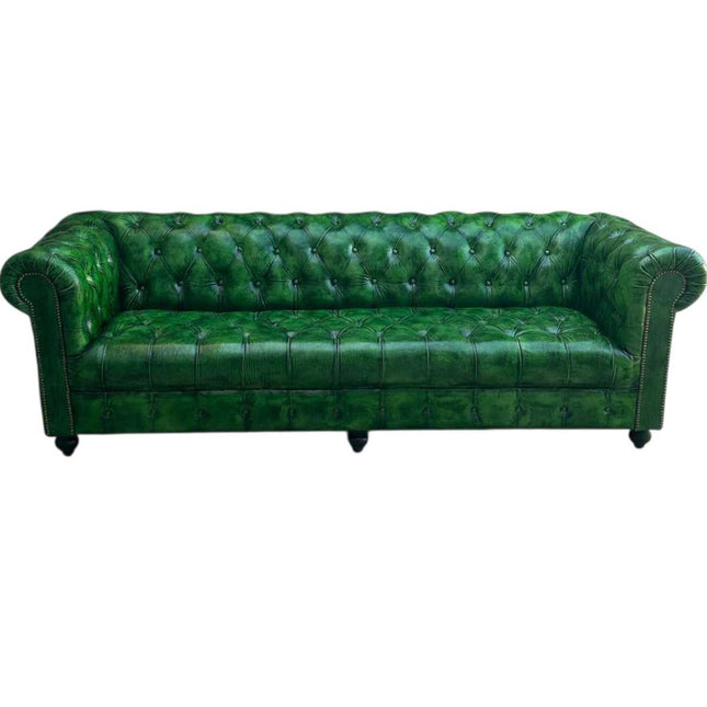 Oxford leather Chesterfield Sofa ☆ Green