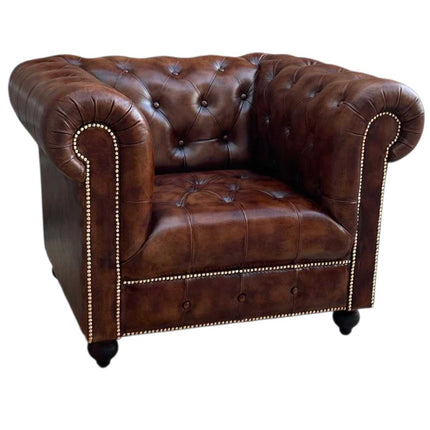 Oxford Chesterfield Leather Armchair ☆