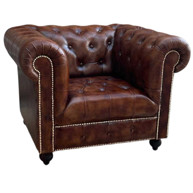 Oxford Chesterfield Leather Armchair ☆