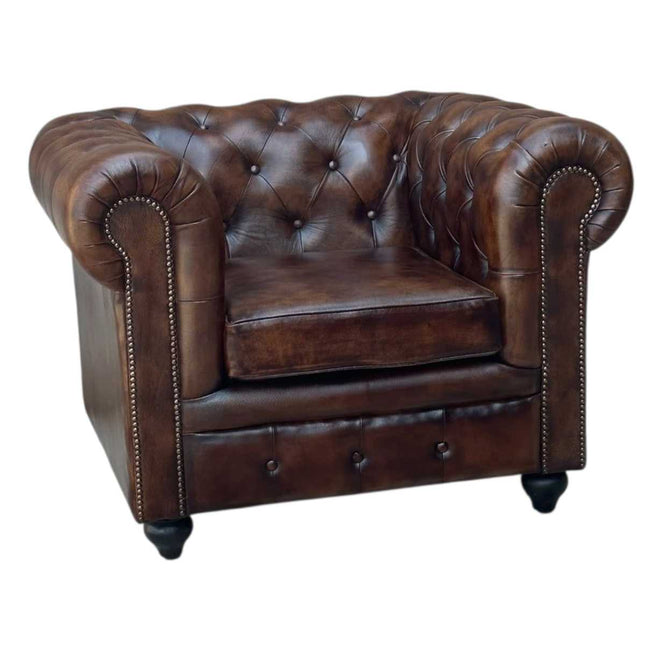 Worcester Chesterfield Armchair ☆ Cigar Brown