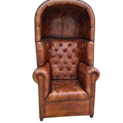 Georgian leather Porter Chair
