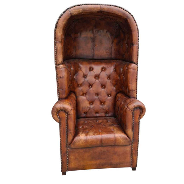 Georgian leather Porter Chair