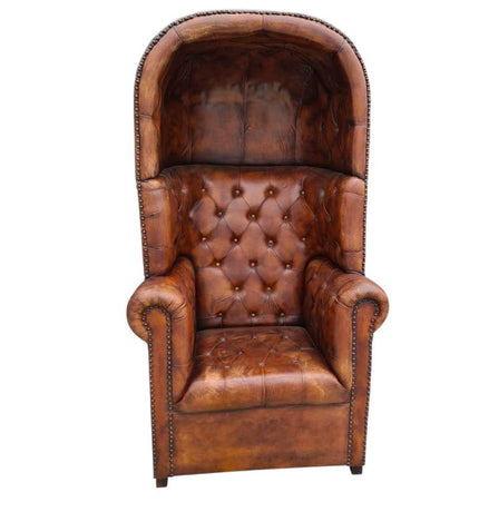 Georgian leather Porter Chair