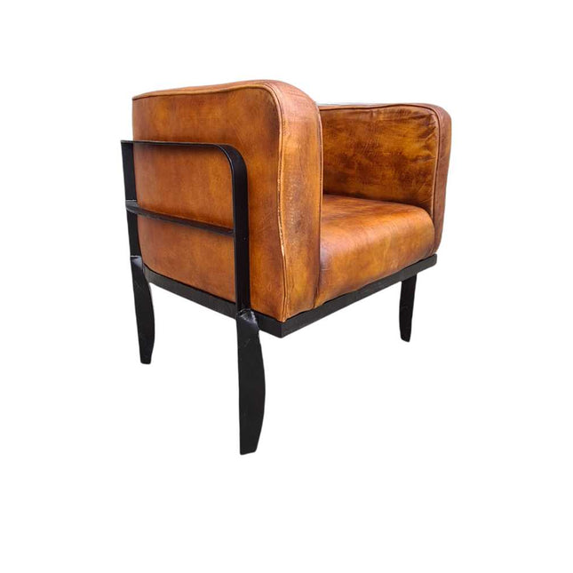 Edison Leather Tub Chair