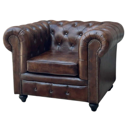 Worcester Chesterfield Armchair ☆ Cigar Brown