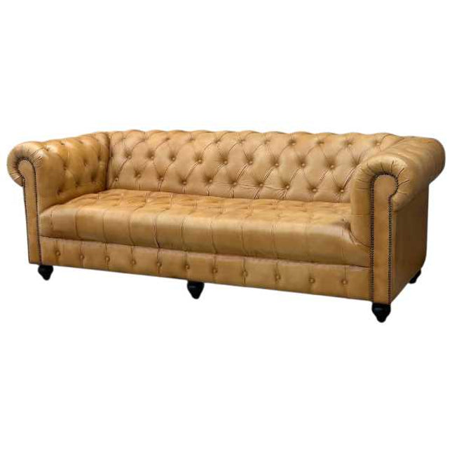 Oxford leather Chesterfield Sofa ☆Tan