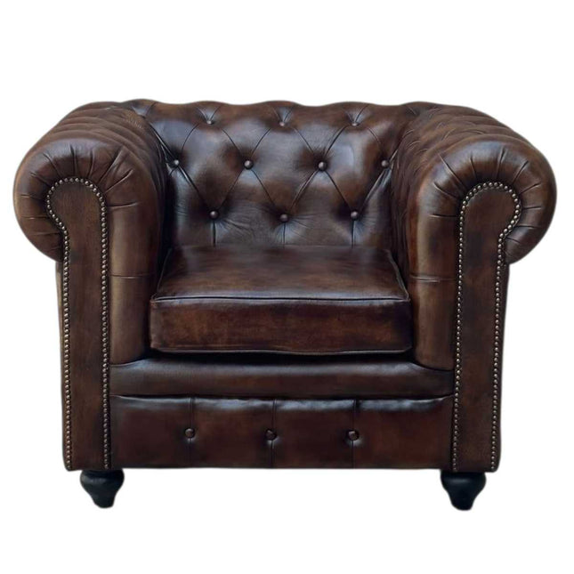 Worcester Chesterfield Armchair ☆ Cigar Brown
