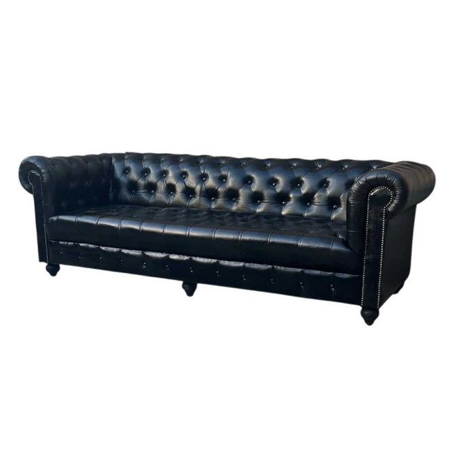 Oxford leather Chesterfield Sofa ☆ Black