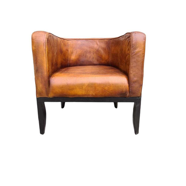 Edison Leather Tub Chair