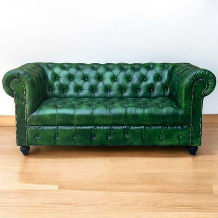 Oxford leather Chesterfield Sofa ☆ Green