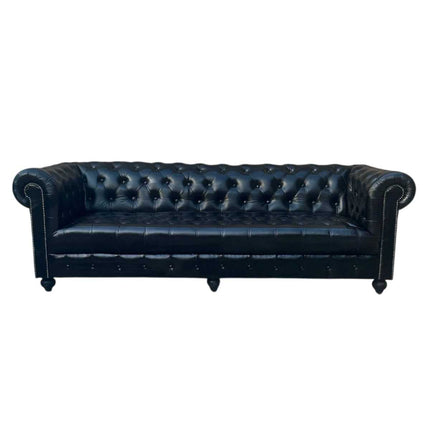 Oxford leather Chesterfield Sofa ☆ Black
