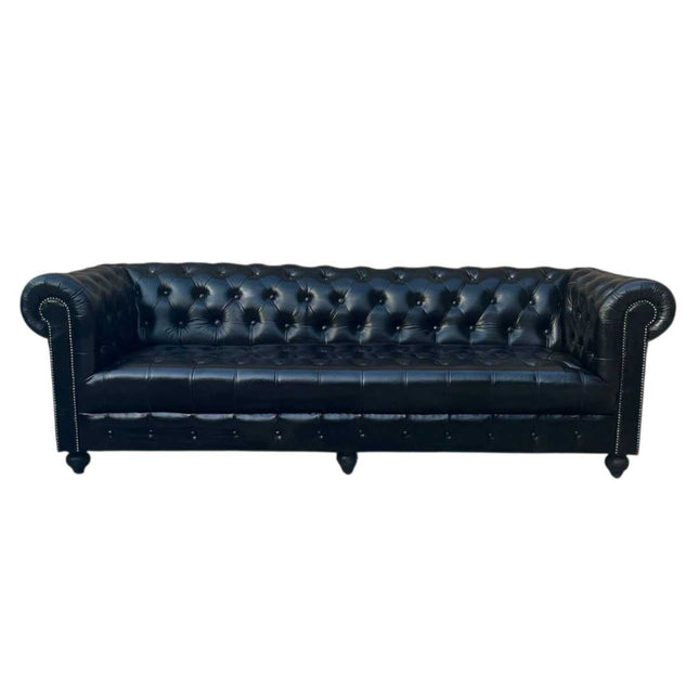 Oxford leather Chesterfield Sofa ☆ Black
