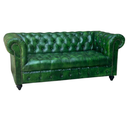 Oxford leather Chesterfield Sofa ☆ Green