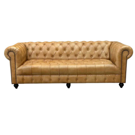 Oxford leather Chesterfield Sofa ☆Tan